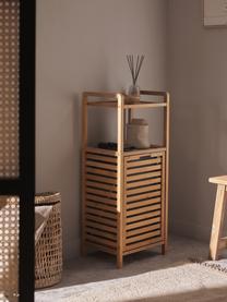 Estanteria de baño con cesta de lavandería Kit, Estructura: madera de bambú con certi, Cesta: polipropileno, poliéster , Madera de bambú, An 40 x Al 95 cm
