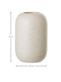 Vase Aya aus Steingut in Beige, Steingut, Beige, Ø 11 x H 17 cm