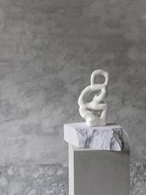 Dekorace z kamene Wigi, Mramor, Tlumeně bílá, Š 19 cm, V 32 cm
