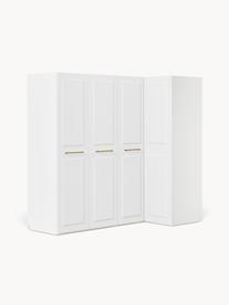 Modularer Eck-Kleiderschrank Charlotte, 215 cm Breite, mehrere Varianten, Korpus: Spanplatte, melaminbeschi, Weiss, Basic Interior, B 215 x H 200 cm, mit Eckmodul