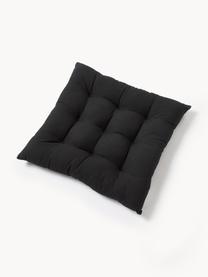 Sitzkissen Ava, 2 Stück, Bezug: 100 % Baumwolle, Schwarz, B 40 x L 40 cm