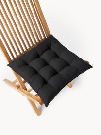 Sitzkissen Ava, 2 Stück, Bezug: 100 % Baumwolle, Schwarz, B 40 x L 40 cm