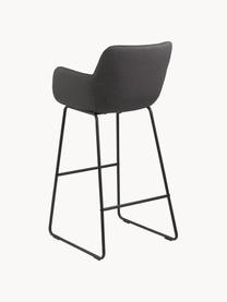 Chaises de bar Lisa , 2 pièces, Gris foncé, noir, larg. 52 x haut. 100 cm