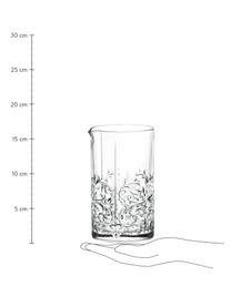 Kristall-Rührglas Tattoo mit Relief, 650 ml, Kristallglas, Transparent, Ø 10 x H 16 cm, 650 ml