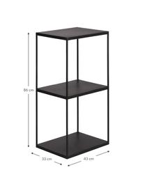 Regal Expo aus Metall, Metall, beschichtet, Schwarz, B 43 x H 86 cm