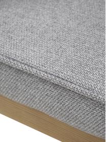 Gestoffeerde fauteuil Koga in grijs, Bekleding: 100% polyester De slijtva, Poten: essenhout, Frame: metaal, Geweven stof grijs, B 54 x H 86 cm