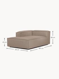 Diván modular Lennon, Tapizado: 100% poliéster Alta resis, Estructura: madera contrachapada de p, Patas: plástico, Tejido gris pardo, An 119 x F 180 cm, chaise longue izquierda
