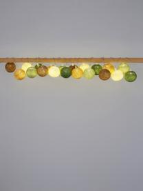 LED-Lichterkette Colorain, 378 cm, Lampions: Polyester, WFTO-zertifizi, Beige, Braun-, Grüntöne, L 378 cm