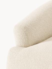 Módulo de esquina en tejido bouclé Sofia, Tapizado: tejido bouclé (100% polié, Estructura: madera de abeto, tablero , Patas: plástico Este producto es, Bouclé blanco Off White, An 95 x F 103 cm, módulo esquina izquierda