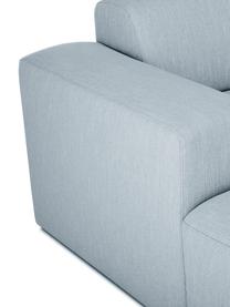 Ecksofa Melva (3-Sitzer), Bezug: Polyester Der hochwertige, Gestell: Massives Kiefernholz, Spa, Webstoff Blaugrau, B 240 x T 144 cm