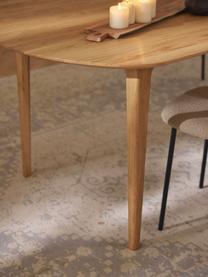 Table ovale en chêne massif Archie, 200 x 100 cm, Bois de chêne massif, huilé
Ce produit est fabriqué à partir de bois certifié FSC® issu du développement durable, Chêne, huilé, larg. 200 x prof. 100 cm