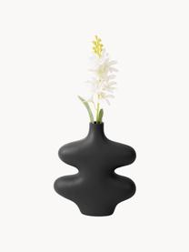 Vase Organic Curves in organischer Form, Polyresin, Schwarz, B 18 x H 21 cm