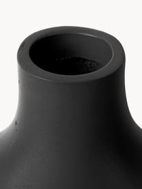 Vase Organic Curves in organischer Form, Polyresin, Schwarz, B 18 x H 21 cm