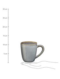 Tasse à thé rustique Saisons, Ø22 cm, 6 pièces, Grès cérame, Bleu, Ø 9 x haut. 10 cm