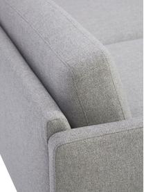 Kleines Ecksofa Fluente, Bezug: 100 % Polyester Der strap, Gestell: Massives Kiefernholz, FSC, Webstoff Hellgrau, B 198 x T 152 cm, Eckteil rechts