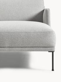 Petit canapé d'angle Fluente, Tissu gris clair, larg. 198 x prof. 152 cm, méridienne à droite