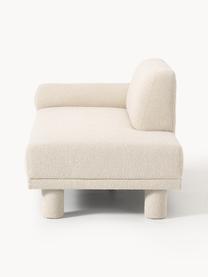 Bouclé chaise longue Lilo, Poten: kunststof, gevoerd Dit pr, Bouclé lichtbeige, B 205 x D 93 cm, rugleuning links