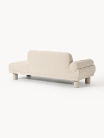 Chaise lounge Lilo, Rivestimento: Bouclé (93% poliestere, 6, Piedini: plastica, imbottiti Quest, Bouclé beige chiaro, Larg. 205 x Prof. 93 cm, schienale a sinistra