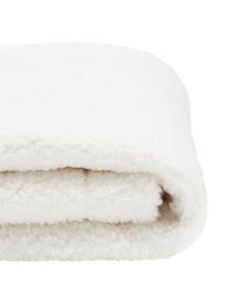 Teddy-Plaid Mille in Weiß, Vorderseite: 100% Polyester (Teddyfell, Rückseite: 100% Polyester, Weiß, 150 x 200 cm
