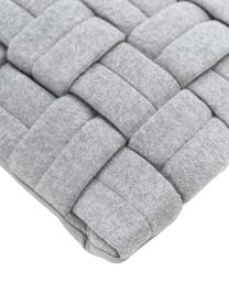 Housse de coussin tissé rectangulaire gris clair Norman, Gris clair, larg. 30 x long. 50 cm