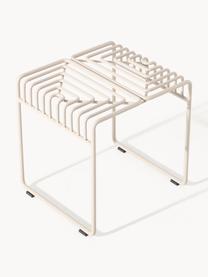 Tabouret en métal Banu, Beige clair, larg. 46 x haut. 47 cm