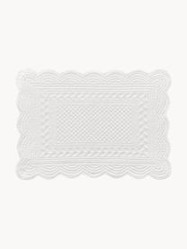 Placemats Boutis, 2 stuks, 100% katoen, Wit, B 34 x L 48 cm