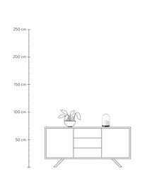 Dimmbare Tischlampe Carrie mit USB-Anschluss, Lampenschirm: Opalglas, Gestell: Metall, pulverbeschichtet, Weiß, Braun, Ø 14 x H 24 cm