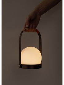 Stmievateľná stolová lampa s USB portom Bubo, Biela, hnedá, Ø 14 x V 24 cm