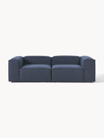 Modulares Sofa Lennon (3-Sitzer), Bezug: 100 % Polyester Der strap, Gestell: Massives Kiefernholz, Spe, Füße: Kunststoff Dieses Produkt, Webstoff Dunkelblau, B 238 x T 119 cm