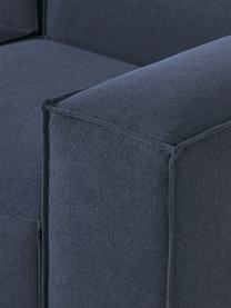 Modulares Sofa Lennon (3-Sitzer), Bezug: 100 % Polyester Der strap, Gestell: Massives Kiefernholz, Spe, Füße: Kunststoff Dieses Produkt, Webstoff Dunkelblau, B 238 x T 119 cm