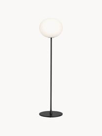 Lampada da terra con luce regolabile Glo-Ball, Paralume: vetro, Struttura: acciaio, alluminio, rives, Nero, Alt. 135 cm