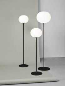 Lampada da terra con luce regolabile Glo-Ball, Paralume: vetro, Struttura: acciaio, alluminio, rives, Nero, Alt. 135 cm