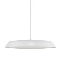 Dimbare LED hanglamp Piso in wit, Lampenkap: gecoat metaal, Diffuser: kunststof, Wit, Ø 36 x H 17 cm