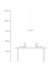 Lámpara de techo LED regulable Piso, Pantalla: metal recubierto, Cable: cubierto en tela, Blanco, Ø 36 x Al 17 cm