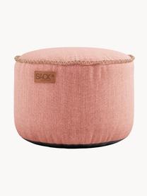 Pouf da giardino Cobana, Rivestimento: olefina, fibra sintetica, Tessuto rosa antico, Ø 50 x Alt. 35 cm