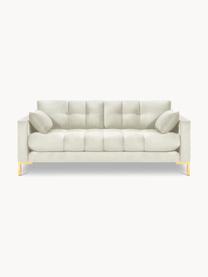 Sofa z aksamitu Mamaia (2-osobowa), Tapicerka: 100% aksamit poliestrowy , Nogi: metal powlekany, Jasnobeżowy aksamit, S 152 x G 92 cm