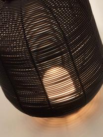Lampe d'extérieur LED mobile Saranella, haut. 37 cm, Plastique, métal, enduit, Noir, Ø 24 x haut. 37 cm