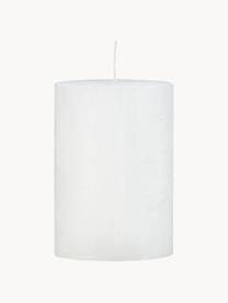 Ručně vyrobená sloupová svíčka Rustic, V 10 cm, Vosk, Bílá, Ø 7 cm, V 10 cm