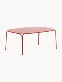 Table basse de jardin Hiray, Acier galvanisé, laqué, Rouge rouille, larg. 90 x prof. 59 cm