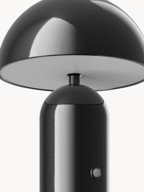 Kleine mobile LED-Tischlampe Walter, Schwarz, Ø 19 x H 25 cm