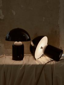 Malá přenosná stolní LED lampa Walter, Černá, Ø 19 cm, V 25 cm