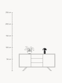 Lámpara de mesa pequeña LED Walter, portátil, Cable: cubierto en tela, Negro, Ø 19 x Al 25 cm