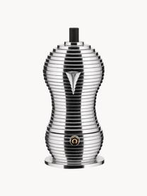 Espressokocher Pulcina für eine Tasse, Gehäuse: Aluminiumguss, Griffe: Polyamid, Silberfarben, glänzend, B 13 x H 17 cm