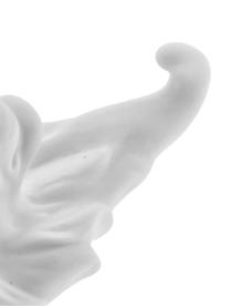 Hak ścienny z porcelany Lion, Porcelana, Biały, W 15 cm