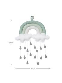 Mobiel Rainbow van biokatoen, Bekleding: 100% biokatoen, GOTS-gece, Groentinten, B 18 x H 29 cm