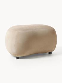 Puf reposapiés Alba, Tapizado: 97% poliéster, 3% nylon A, Estructura: maderas de pino y pícea m, Patas: plástico Este producto es, Tejido beige, An 70 x Al 42 cm, curvado a la izquierda