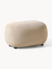 Puf reposapiés Alba, Tapizado: 97% poliéster, 3% nylon A, Estructura: maderas de pino y pícea m, Patas: plástico Este producto es, Tejido beige, An 70 x Al 42 cm, curvado a la izquierda