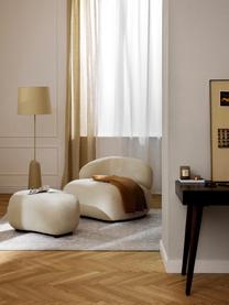 Hocker Alba, Bezug: 97 % Polyester, 3% Nylon , Webstoff Beige, B 70 x H 42 cm, gebogen links