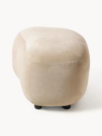 Hocker Alba, Bezug: 97 % Polyester, 3% Nylon , Füße: Kunststoff Dieses Produkt, Webstoff Beige, B 70 x H 42 cm, gebogen links