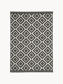 Tapis d'extérieur Miami, 86 % polypropylène, 14 % polyester, Noir, blanc, larg. 80 x long. 150 cm (taille XS)